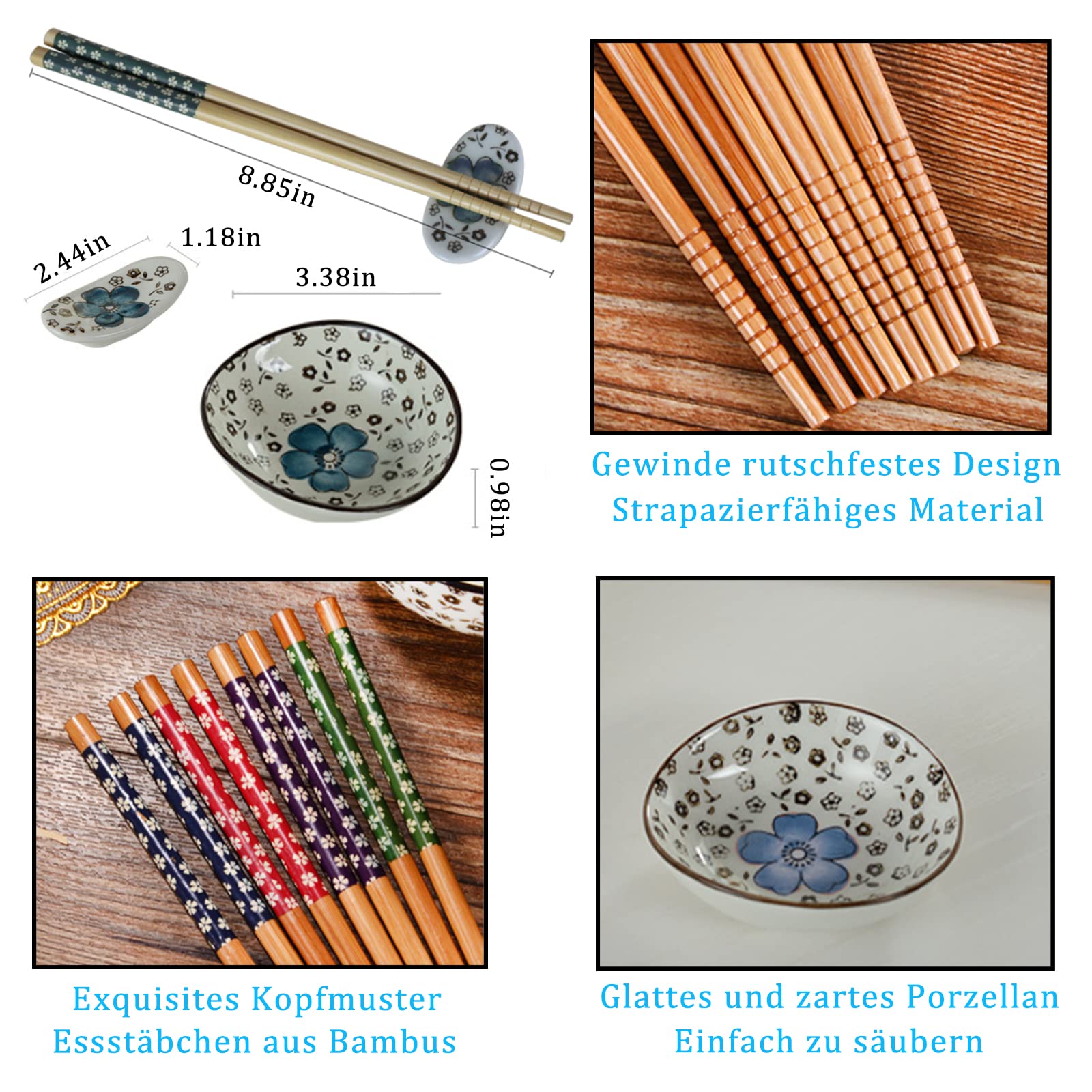 set per servire il sushi, in stile giapponese, per 2 persone