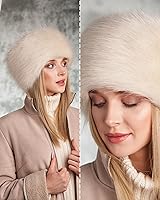 Vista 68 de Futrzane Sombrero clásico cosaco - Sombreros de piel sintética para mujer - Sombrero ruso peludo cálido negro (Black Classic)