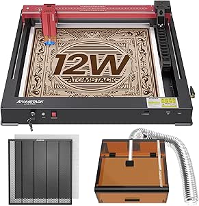 Amazon.com: ATOMSTACK A12 PRO 12000mW (Basic), with Laser Engraver & B3 ...