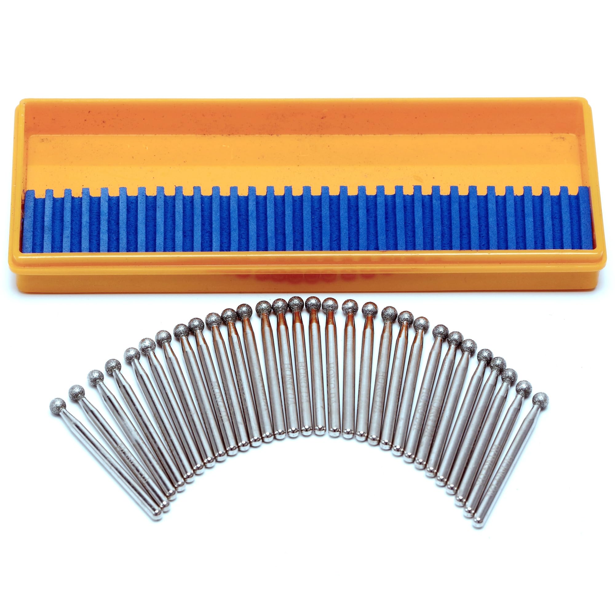 ILOVETOOL 30Pcs Ball Shape 4mm Diamond Burr Diamond Mounted Grinding Burs Stone Carving Set for Rotary Tools — Amazon image 5