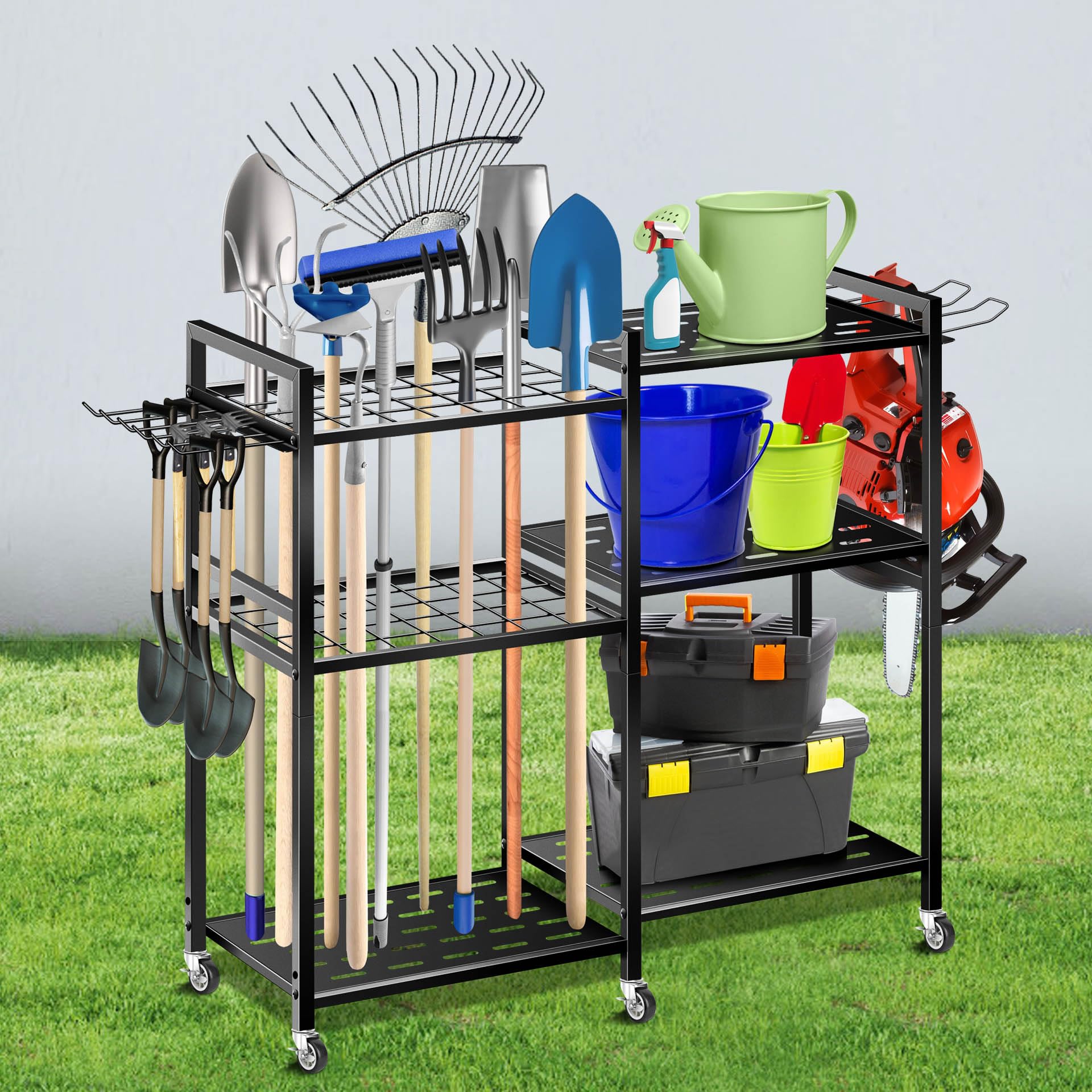 Organizer Versatile Per Attrezzi Da Giardino, Scaffale Per Attrezzi Da