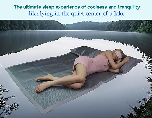 Miniatura 4 de Tapete cuadrado de enfriamiento para ropa de cama, tapete de ratán de seda de hielo, tapete plegable de seda de hielo Jacquard, color verde, tamaño