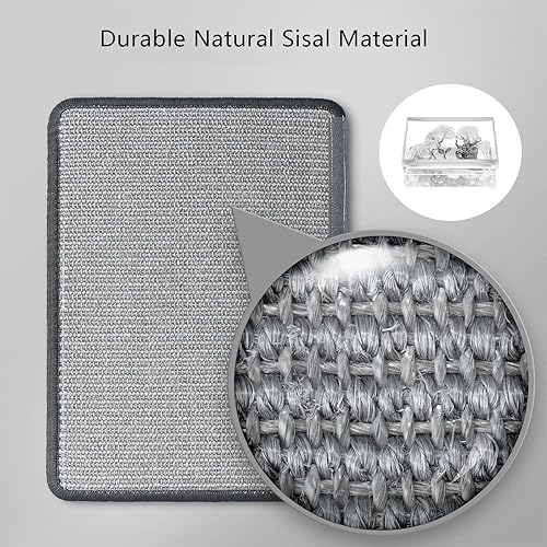 Miniatura 6 de Almohadilla rascador de sisal natural para gatos, protector de muebles de esquina para sofá, alfombrilla protectora para alfombras y sofás, muebles