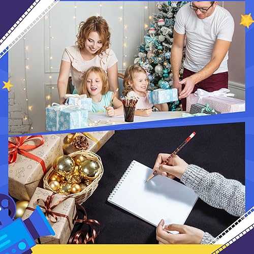 Miniatura 7 de Sherr 36 lápices de noche de películas con borrador, lápices coloridos de madera a granel para estudiantes de Halloween, premios de aula, papelería,