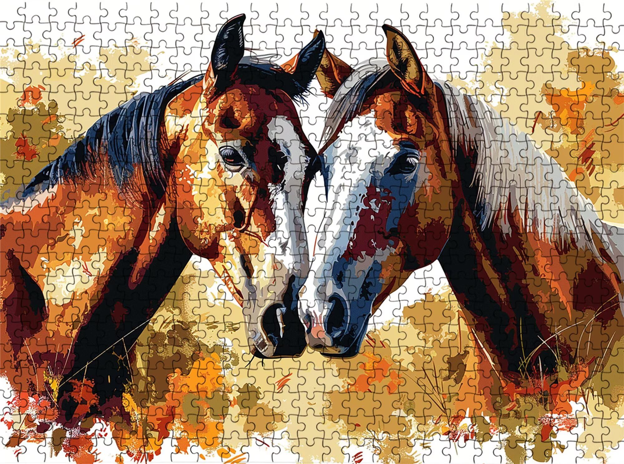 Puzzle 2000 elementów, abstrakcyjne puzzle konia 2000 elementów dorośli i dzieci, premium artystyczna łamigłówka, 99,5x70,5 cm Klasyczna gra puzzle dla dorosłych, wystrój domu, prezent dla kobiety