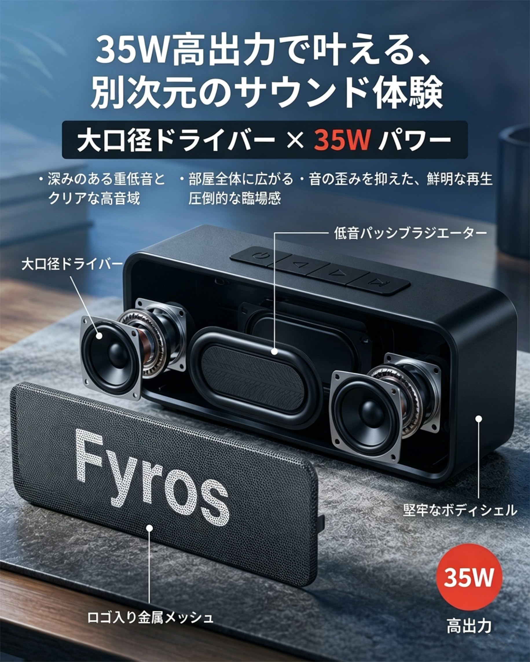 Amazon.co.jp: Bluetoothスピーカー ワイヤレススピーカー HiFi音質 大