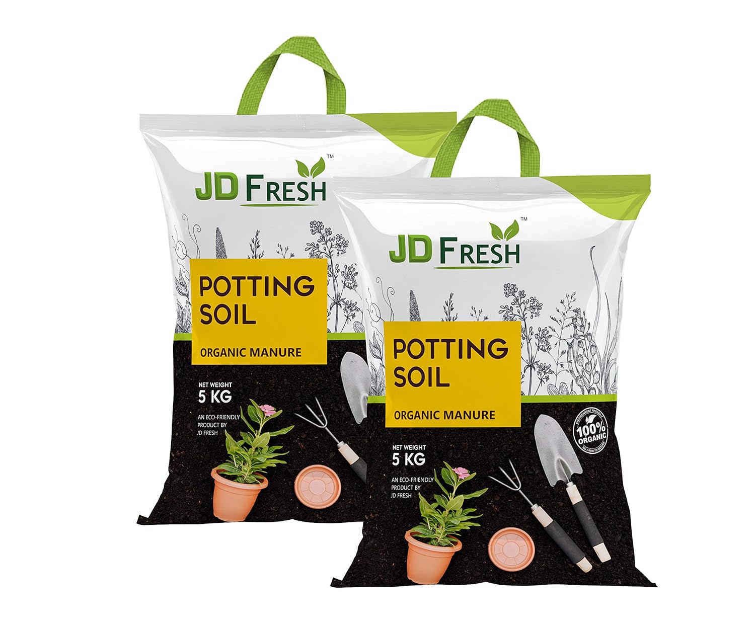 JD FRESH Enriched Premium Organic Earth Magic Potting Soil Mix with