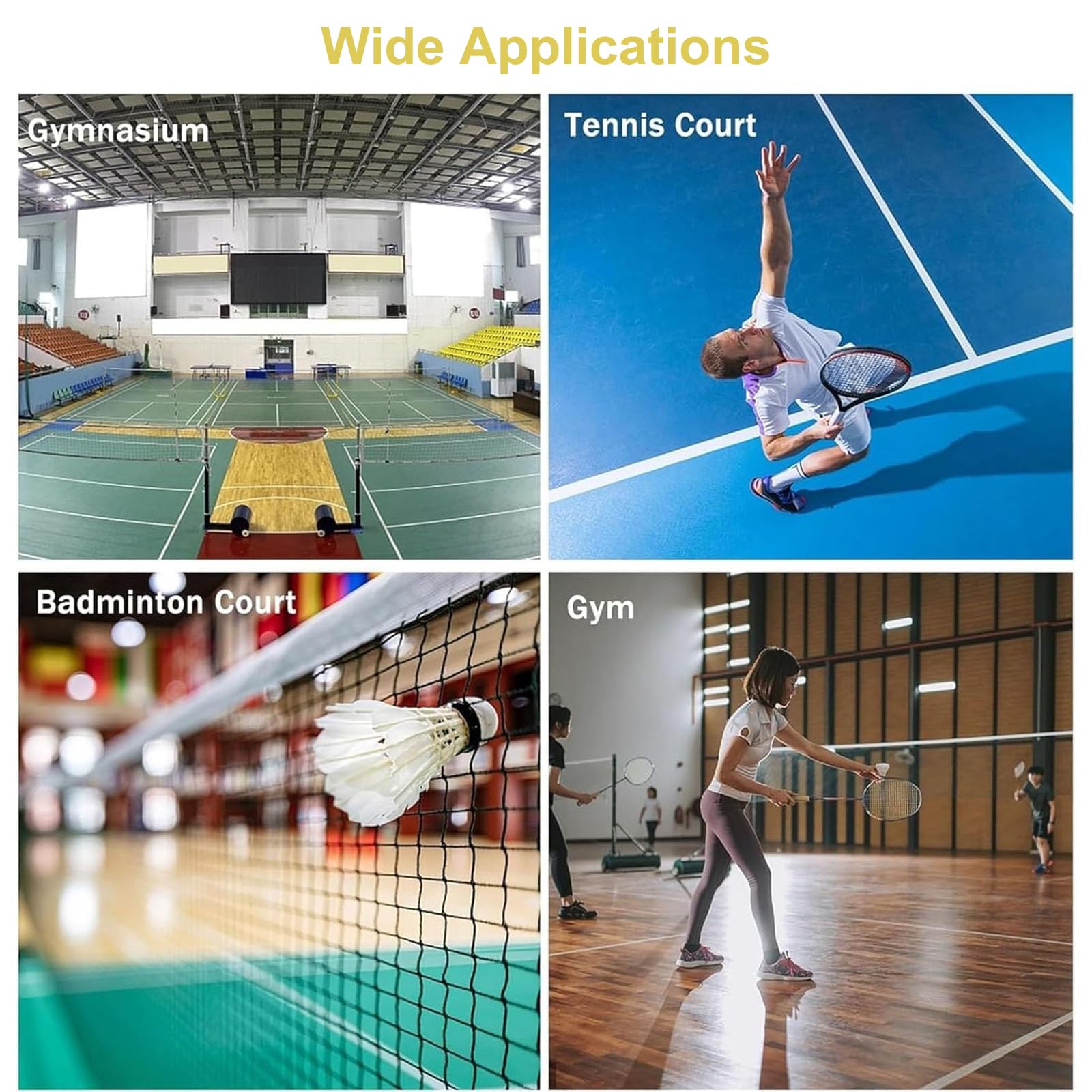 Supporto da Parete per Racchette da Badminton, Espositore Nero con 13 Ganci per Appendere Le Racchette in Palestra, Risparmia Spazio