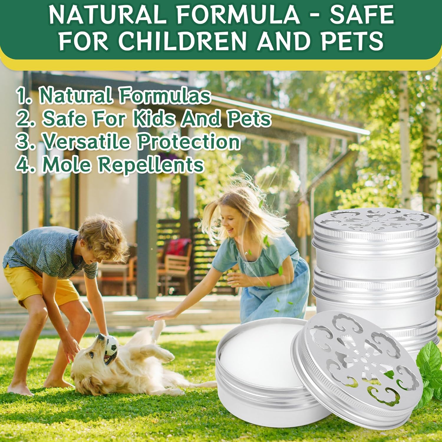 4-Pack Rodent Mouse Repellent Ointment – Natural Peppermint Mice & Moles Deterrent Paste for Garden & Lawn – Humane, Easy-Apply Formula for Long-Lasting Mole Gopher Control - Image 5