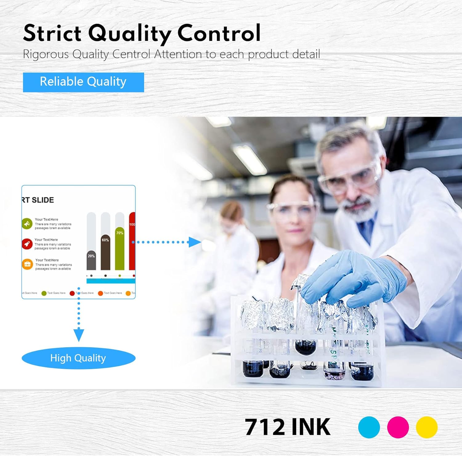 712 29-ml Ink Cartridges (3-Pack,1Cyan/ 1Yellow/ 1Magenta) - Doen Ink Cartridge Replacement for HP 712 Work with DesignJet T650, T630, T230, T210 Printers