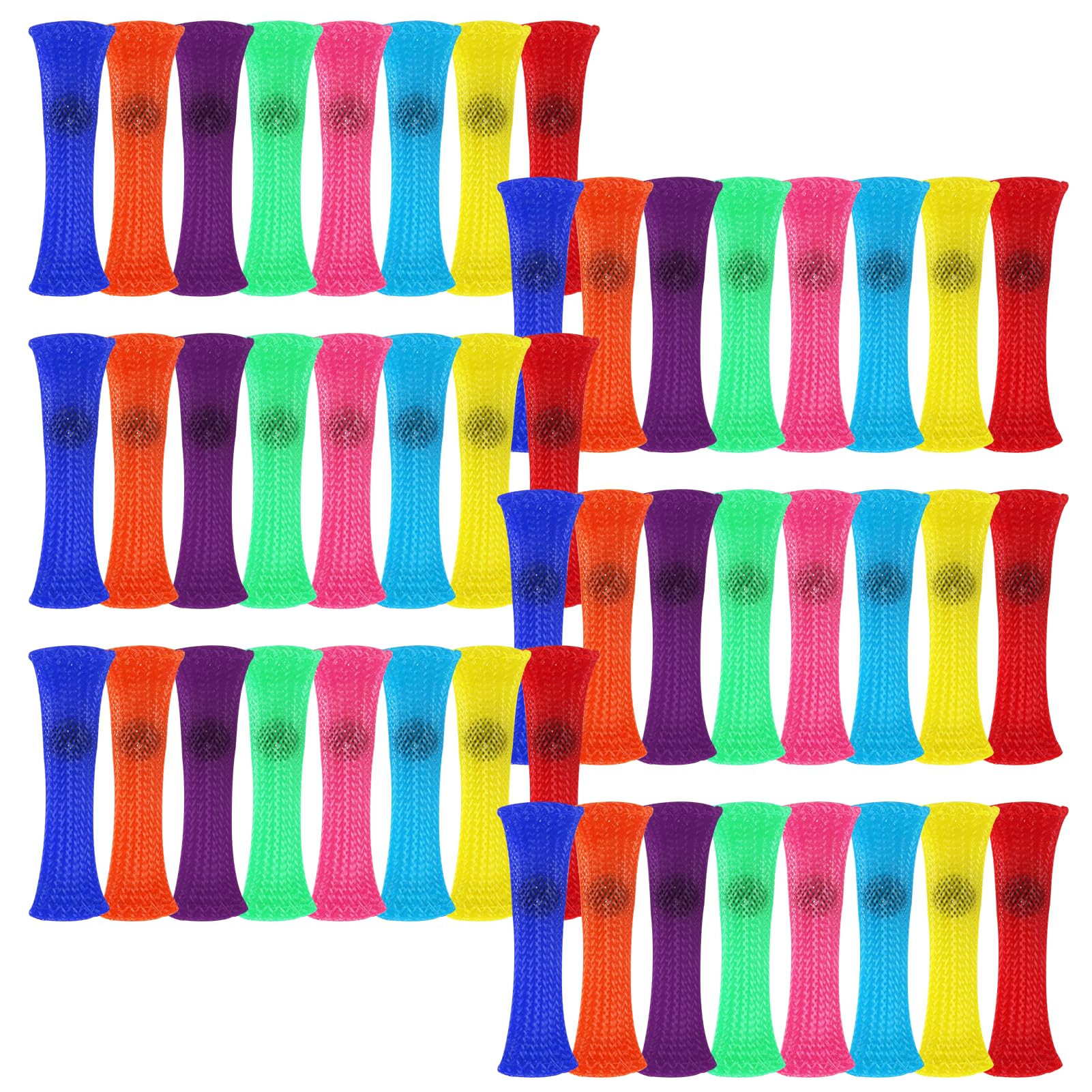 48 Pack Marble Mesh Fidget Toy Colourful Relief Anxiety Relief Braided Mesh — image 1