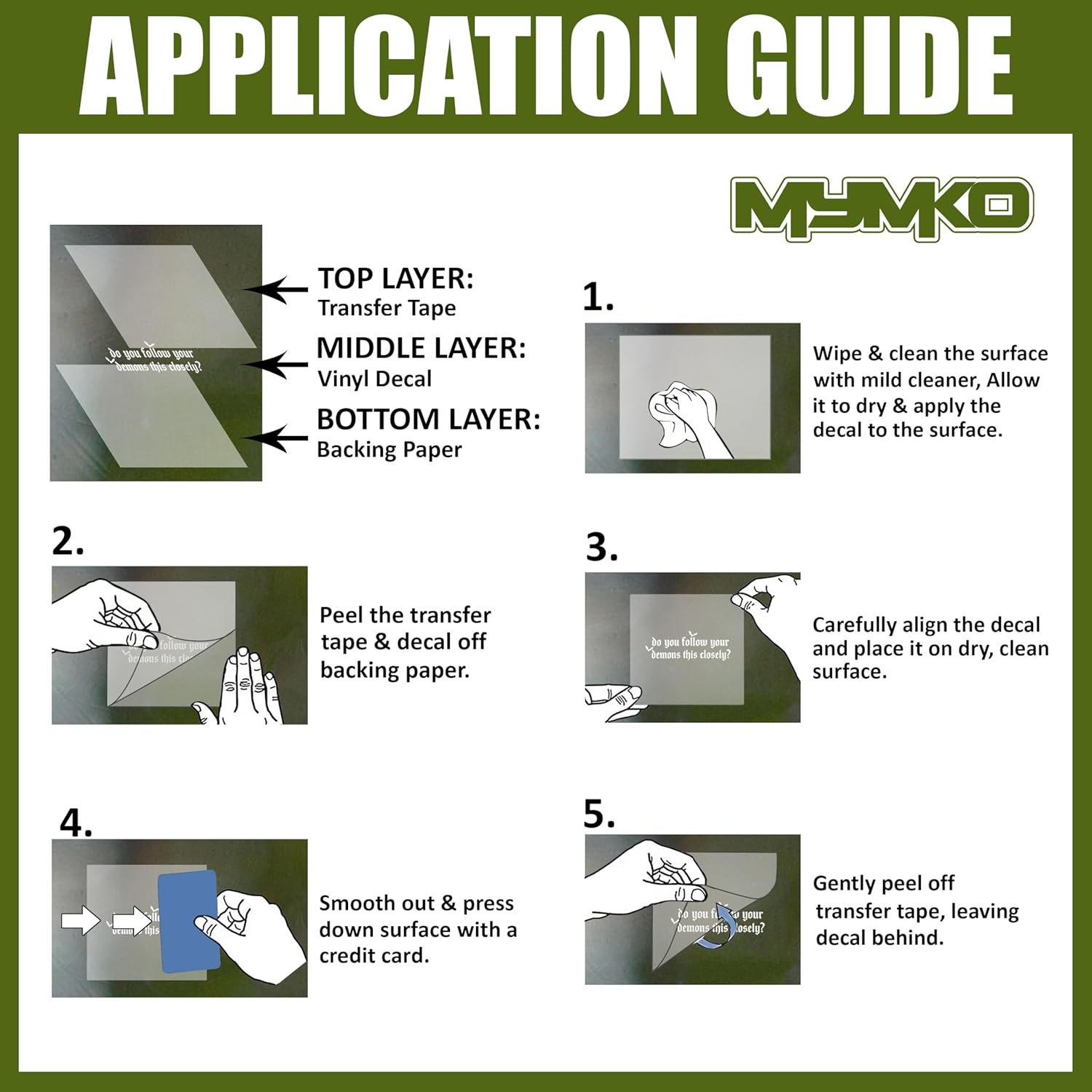 Do You Follow Your Demons This Closely Decal, Positive Car Window Decals, 6 Inches UV DTF Tranfer Car Stickers, Aesthetic Weatherproof Car Truck Window Bumper Sticker, Car Decals for Boy Girl - Image 6