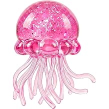 Jellyfish Squishy Squeeze Toys for Boys Girls, Ultra Soft Sensory Fidget Toys for Kids Adults, Slow Rise Stress Balls Stress Relief for Autism, Office Desk Toys Party Favors Birthday Gifts Pink