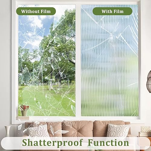Miniatura 4 de Película de privacidad para ventana, vidrio esmerilado, película decorativa 3D para ventana, control de calor, bloqueo UV, adhesivo para baño, sala