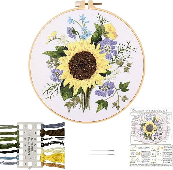 WallustrioaW Paris Kreuzstich Set - DIY Kissen Mit Pariser Straßen Motiv