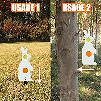 Vista 4 de Highwild Metal Rabbit Resetting Target Neon Plates - Two Methods of Use - Rated for .22/.177 Air Guns