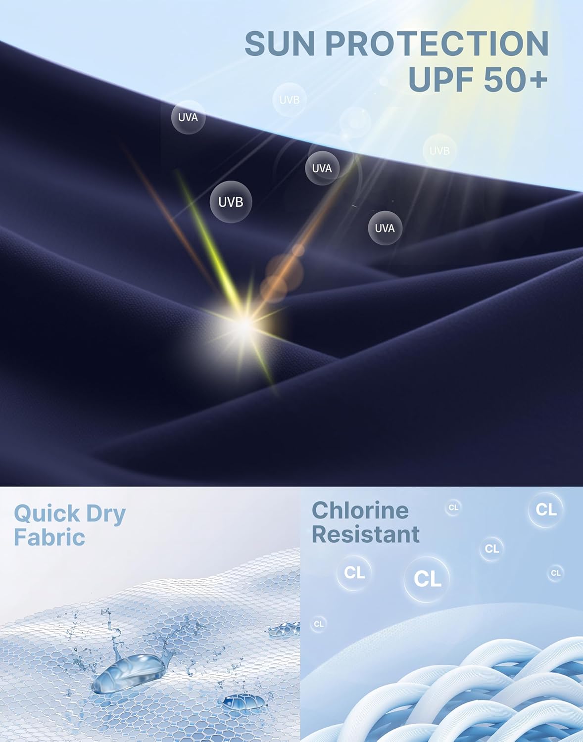 Viodia Women's 18" Swim Capris Pants Modest Swimsuits Quick Dry Bathing Suit Bottoms UPF 50+ Beach Pants with Pockets - Image 7