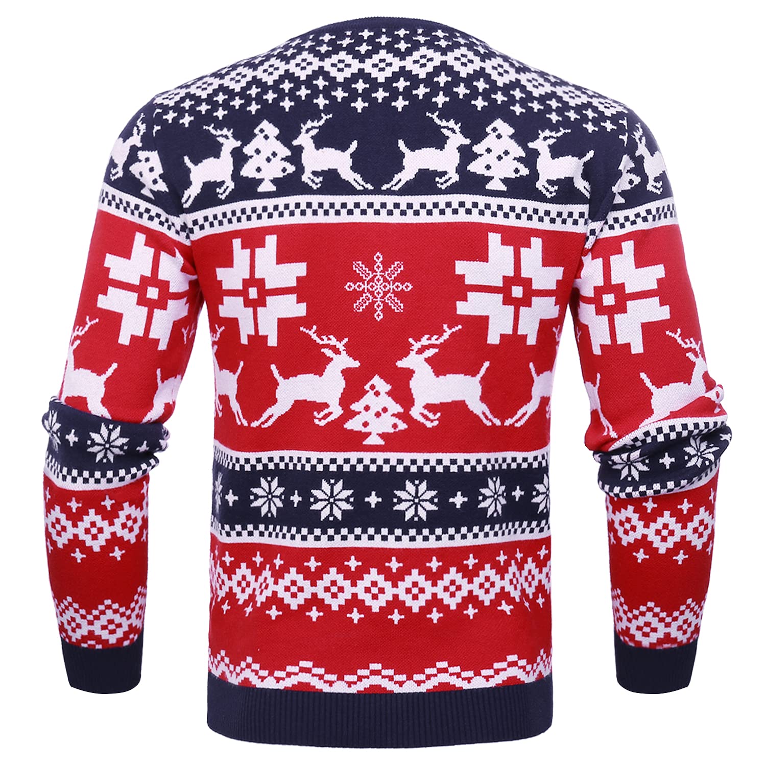 iClosam Maglione Natalizio Unisex Donna Uomo Invernale Stampare Cotone Ugly Sweater Pullover Maglieria Maglia Felpa Maglioni Sweatshirt Christmas Jumper