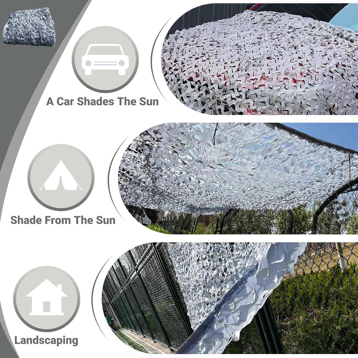 Camouflage net,Grey Outdoor Privacy Screen for Pergolas - Sun Protection, 210D Oxford Fabric, Weather-Resistant Privacy Fence, Ideal for Decks, Patios, and Gardens.