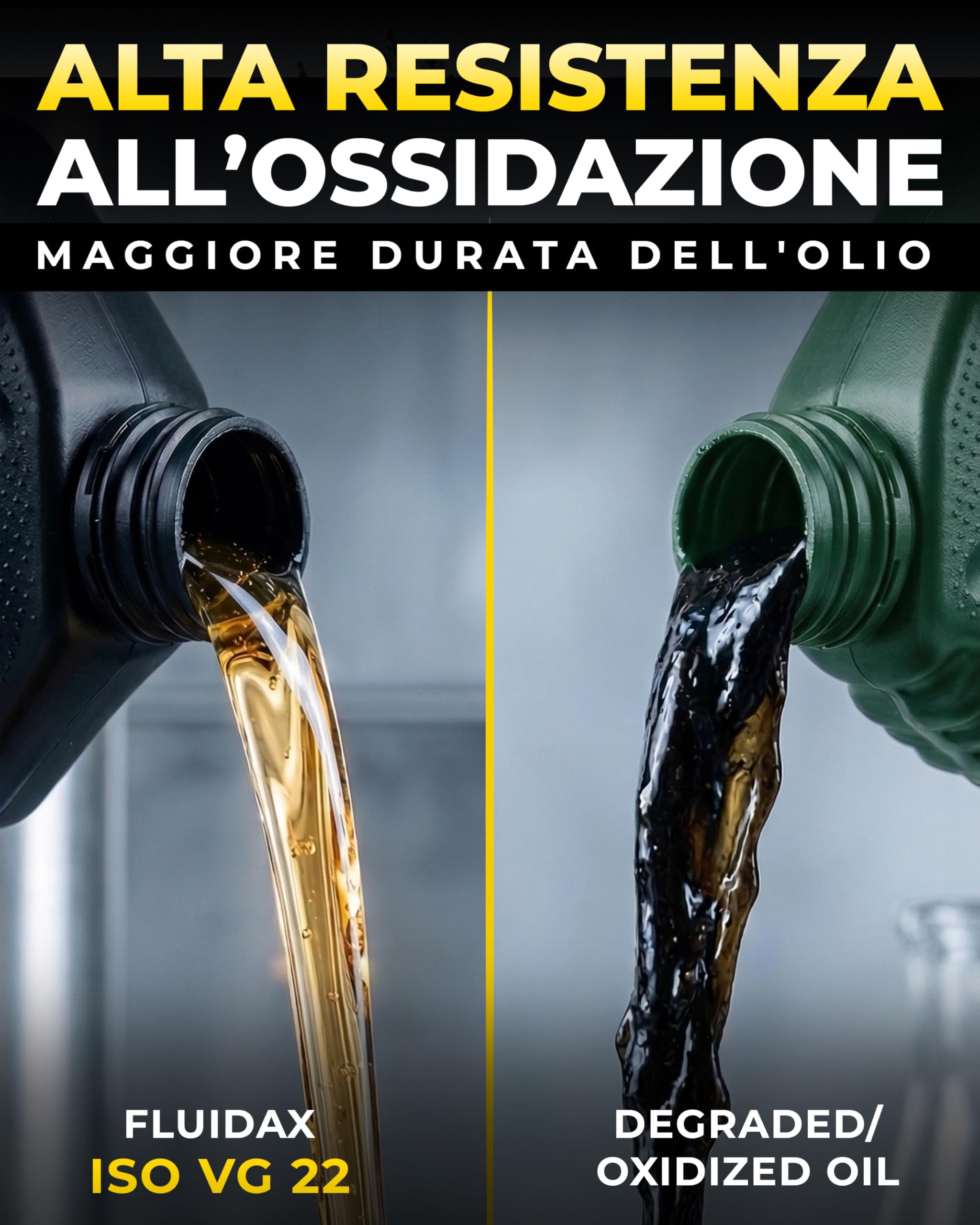 Olio Idraulico ISO VG 22 HVI 1L per Motori Cancelli Automatici – Alta Fluidità a Freddo (-39°C), Protezione Anti-Usura, per Pistoni, Attuatori e Centraline – Adatto FAAC BFT NICE CAME