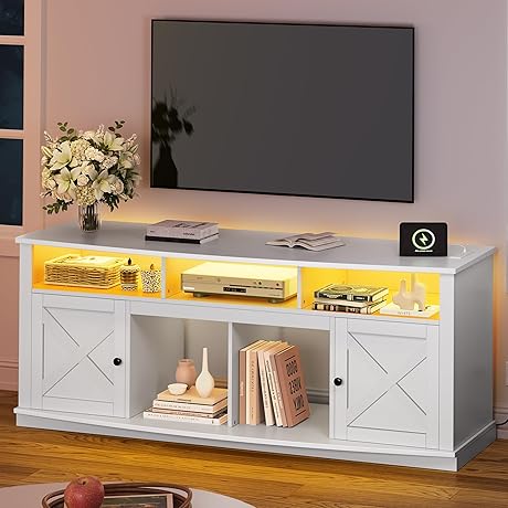 YITAHOME Industrial TV Stand 70 Inch with Farmhouse Style
