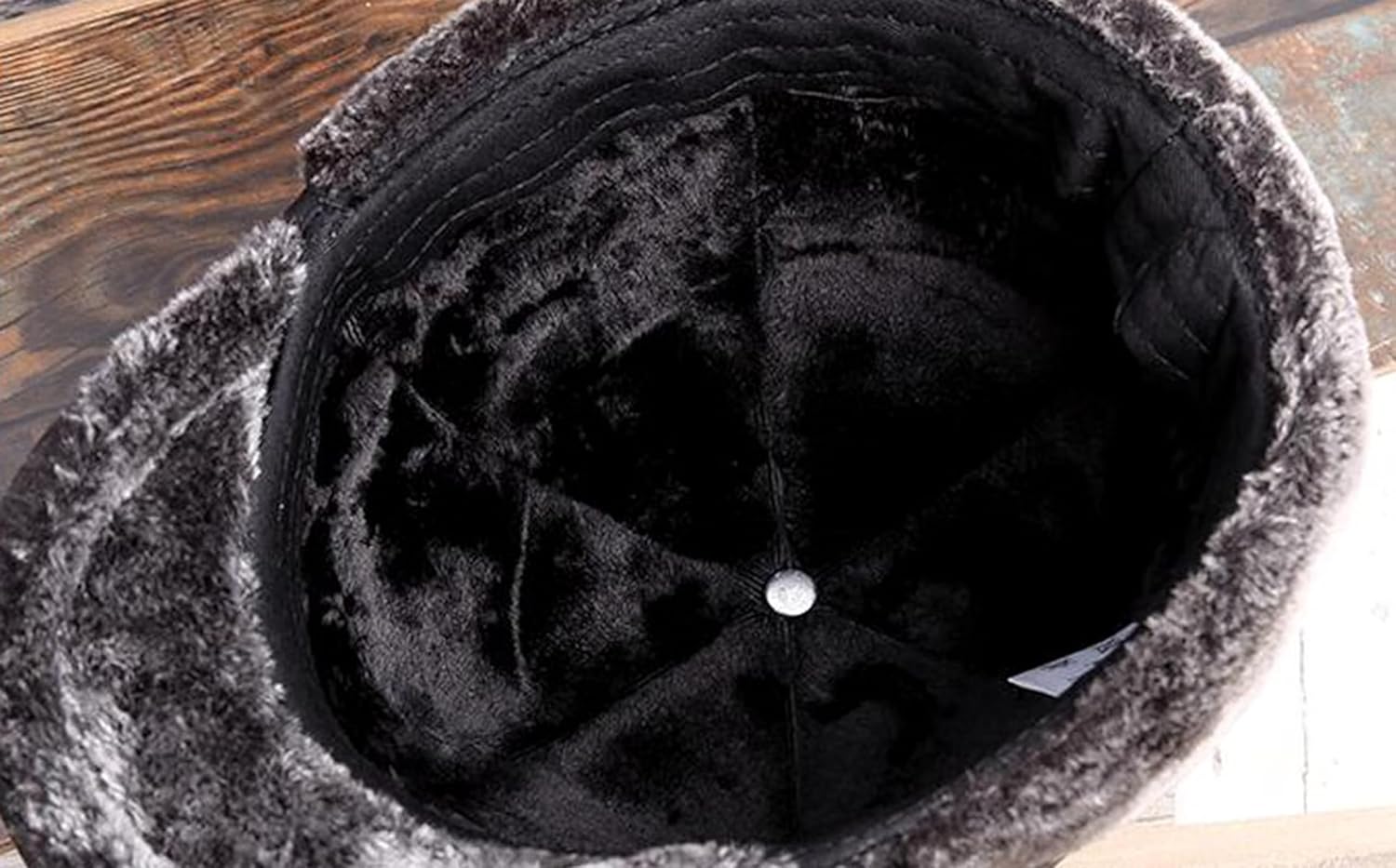 Winter Trapper Hat with Ear Flaps Leather Baseball Cap,Faux Fur Hunting Aviator Pilot Cap,Warm Ski Hat for Men Women,Black-XL