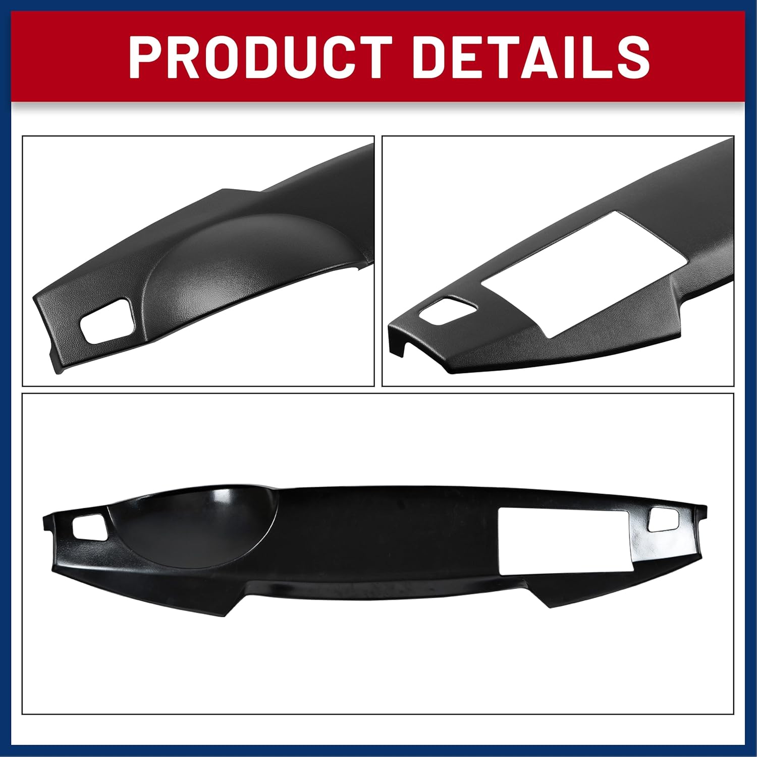 DashSkin Dash Cover Compatible with 2005-2009 Land Rover LR3 & 2006-2009 Range Rover Sport - Easy Cracked Dash Fix - Hard Molded Plastic Door Skin Cover