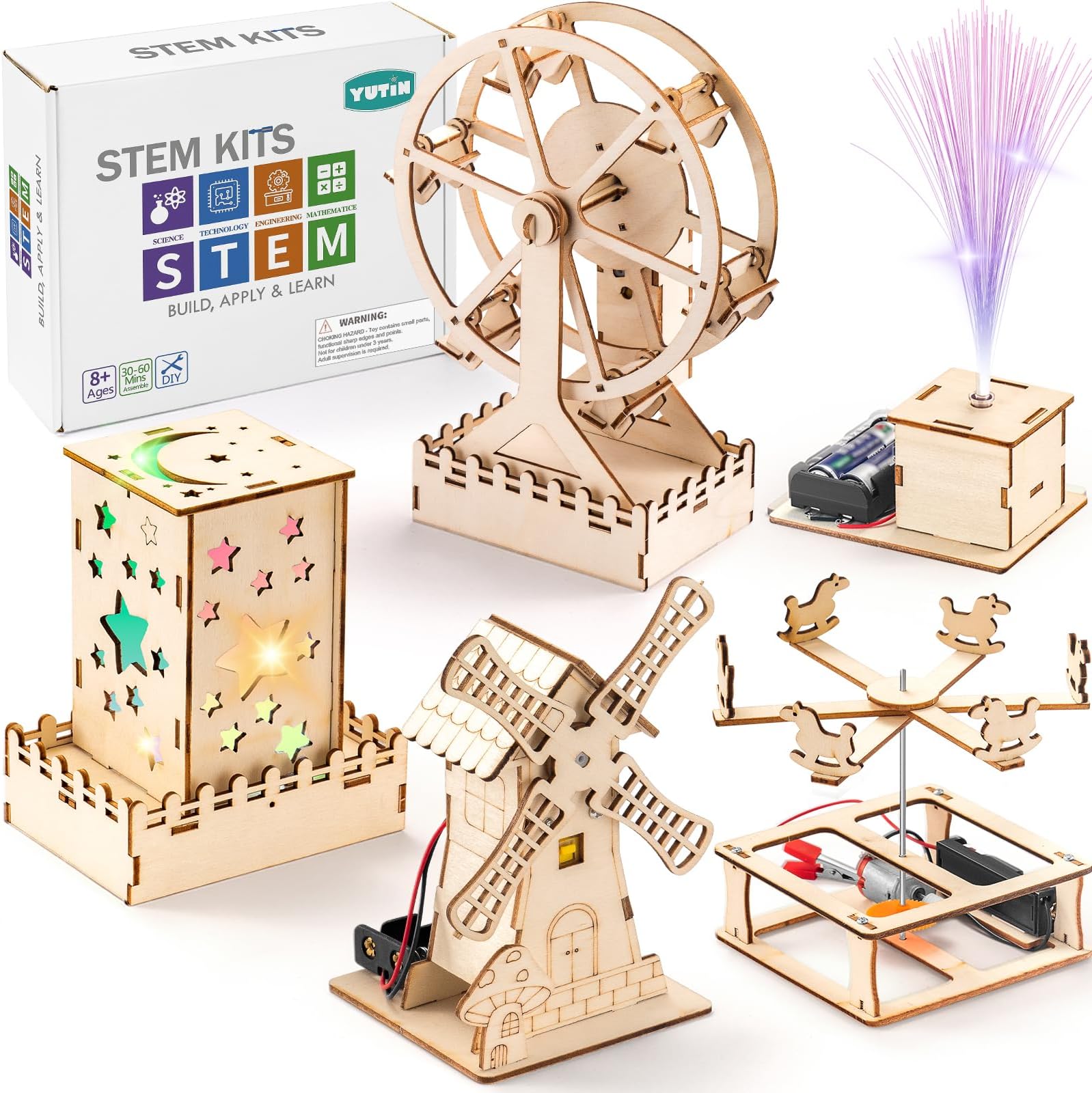 STEM Kits for Kids 5-14, Wood Craft Projects Kit, Model Science Kits, 3D Wooden Puzzles Building Toys - Gifts for Boys Girls 6 7 8 9 10 12 13 14 Years Old