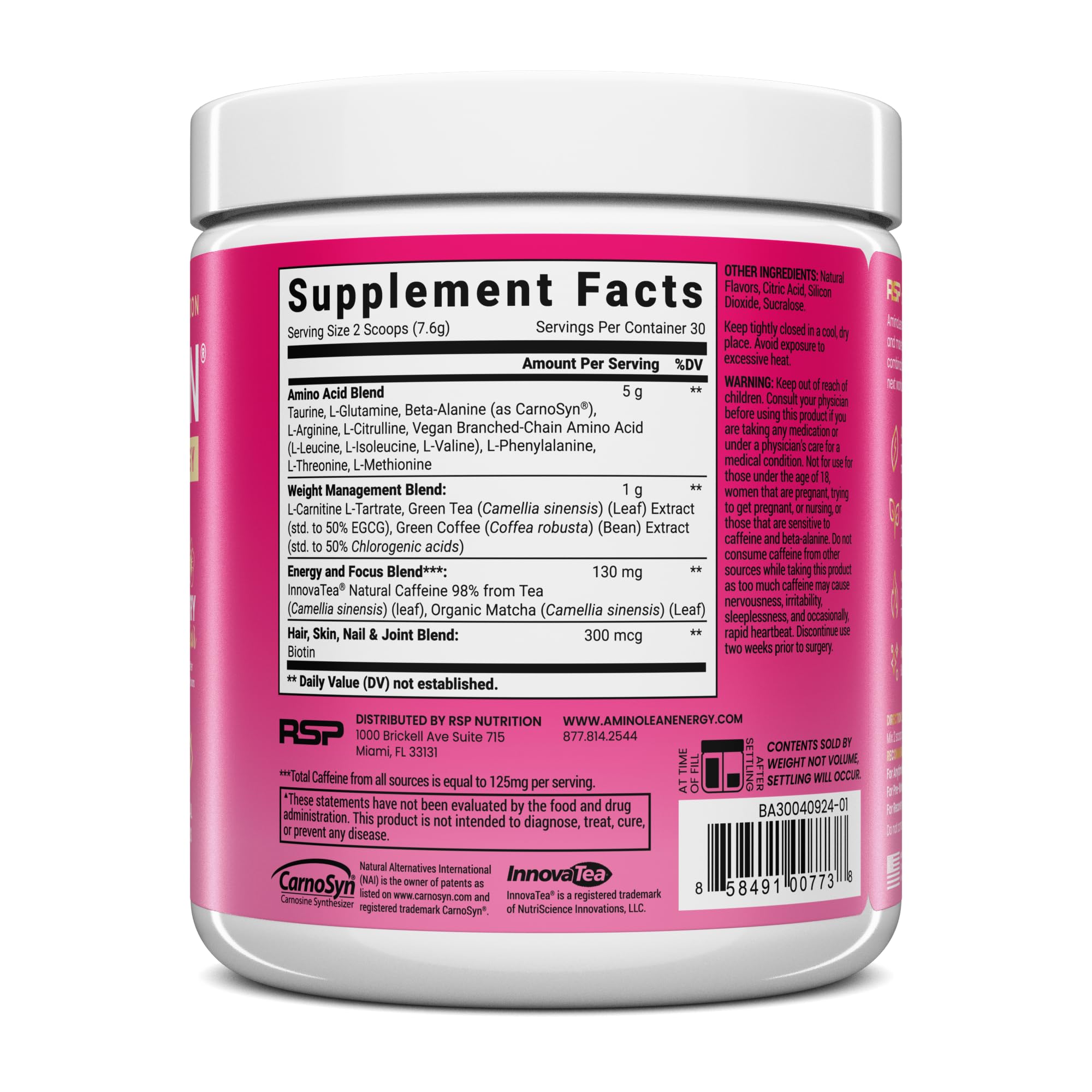 AminoLean Pre Workout Powder - Natural Amino Energy with Vegan Amino Acids — Amazon image 10