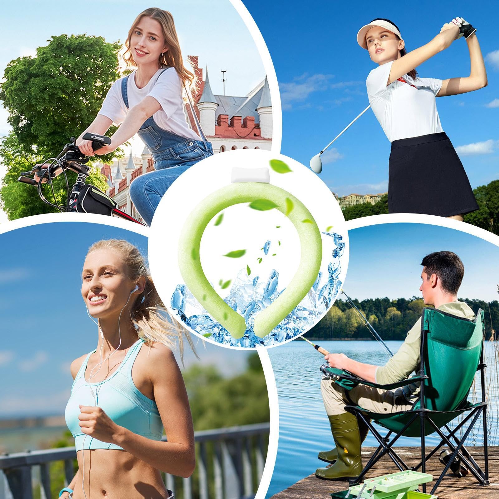 Kühlring am Hals – -Kühlband, flexibles Eisband, bequemer Kaltschlauch | Design gegen Kältetherapie im Freien, kostenlose Krallen zum Fahren des P