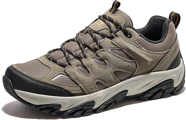 CAMELSPORTS Mens Waterproof Hiking Shoes Lightweight Anti-Slip Breathable Outdoor Walking Work Sneakers Trekking Trails