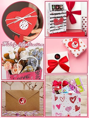 Miniatura 6 de Lanstics 36 bolsas de regalo para el día de San Valentín, bolsas de papel de San Valentín, bolsas de regalo de papel de San Valentín a granel con 40
