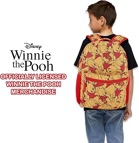 Miniatura 7 de Disney Mochila Winnie the Pooh Mochilas Wiinie the Pooh, Eeyore y Tigger para la escuela (Pooh Gold)