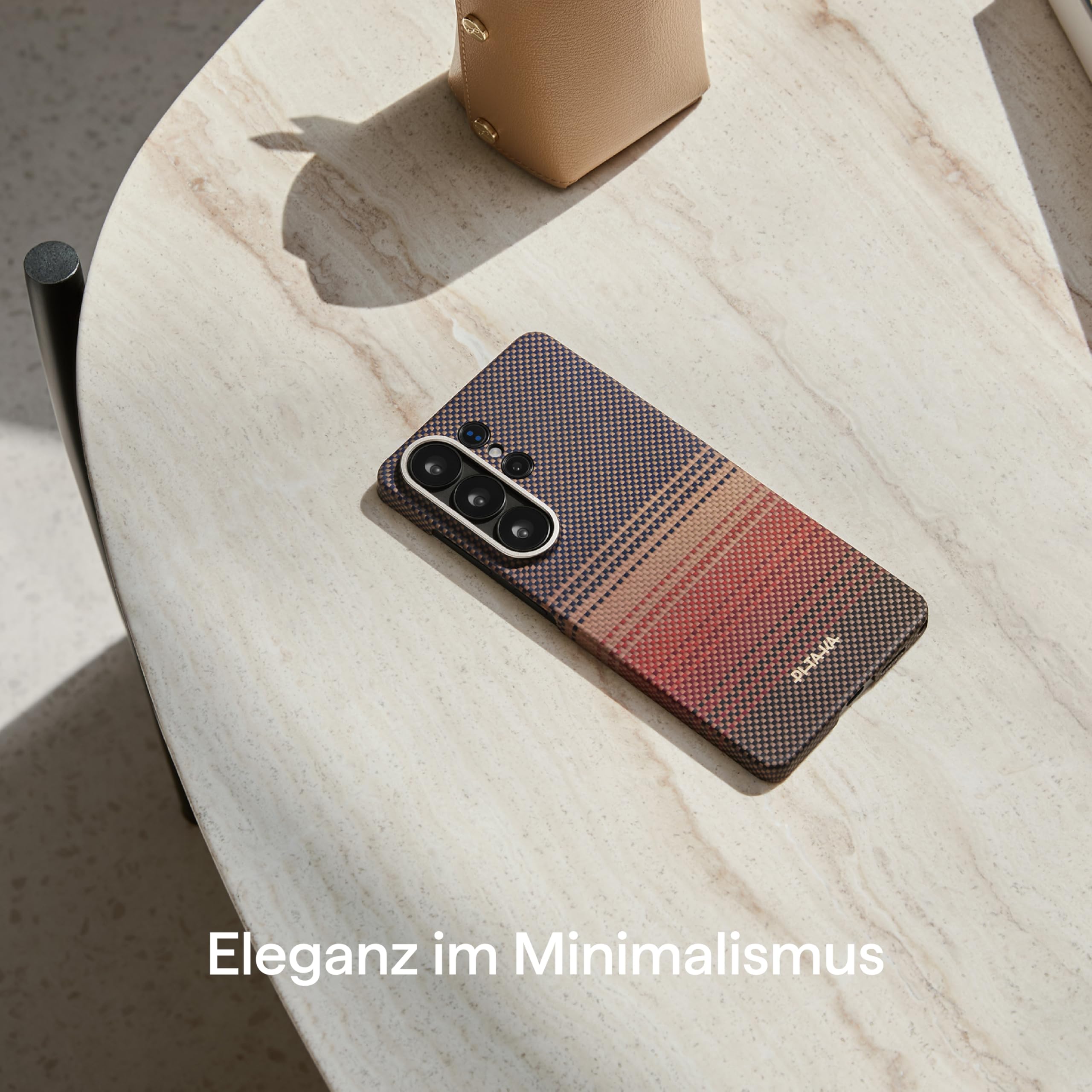 pitaka Ultradünne Hülle für Galaxy S26 Ultra Aramidfaser Sonnenuntergang | Aramidfaser Hülle für Samsung Galaxy S26 Ultra mit Aaron Button Slim Magsafe-kompatibel Handyhülle mit Kameraschutz