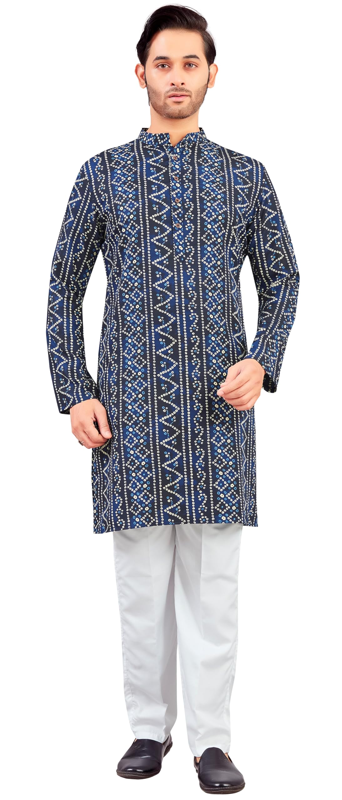 studio shringaar Men's Bandhni Print Kurta Set For Wedding Functions-picture-19