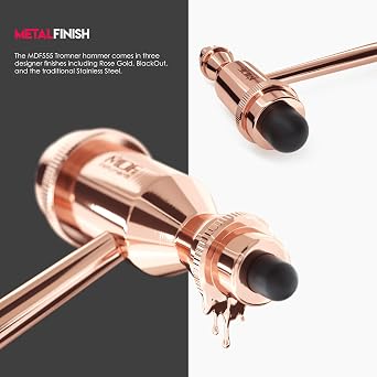 MDF Instruments, Rose Gold Tromner Neurological Reflex Hammer with Pointed Tip Handle for Cutaneous and Superficial Responses - Free-Parts-for-Life (MDF555) (Rose Gold/Black)