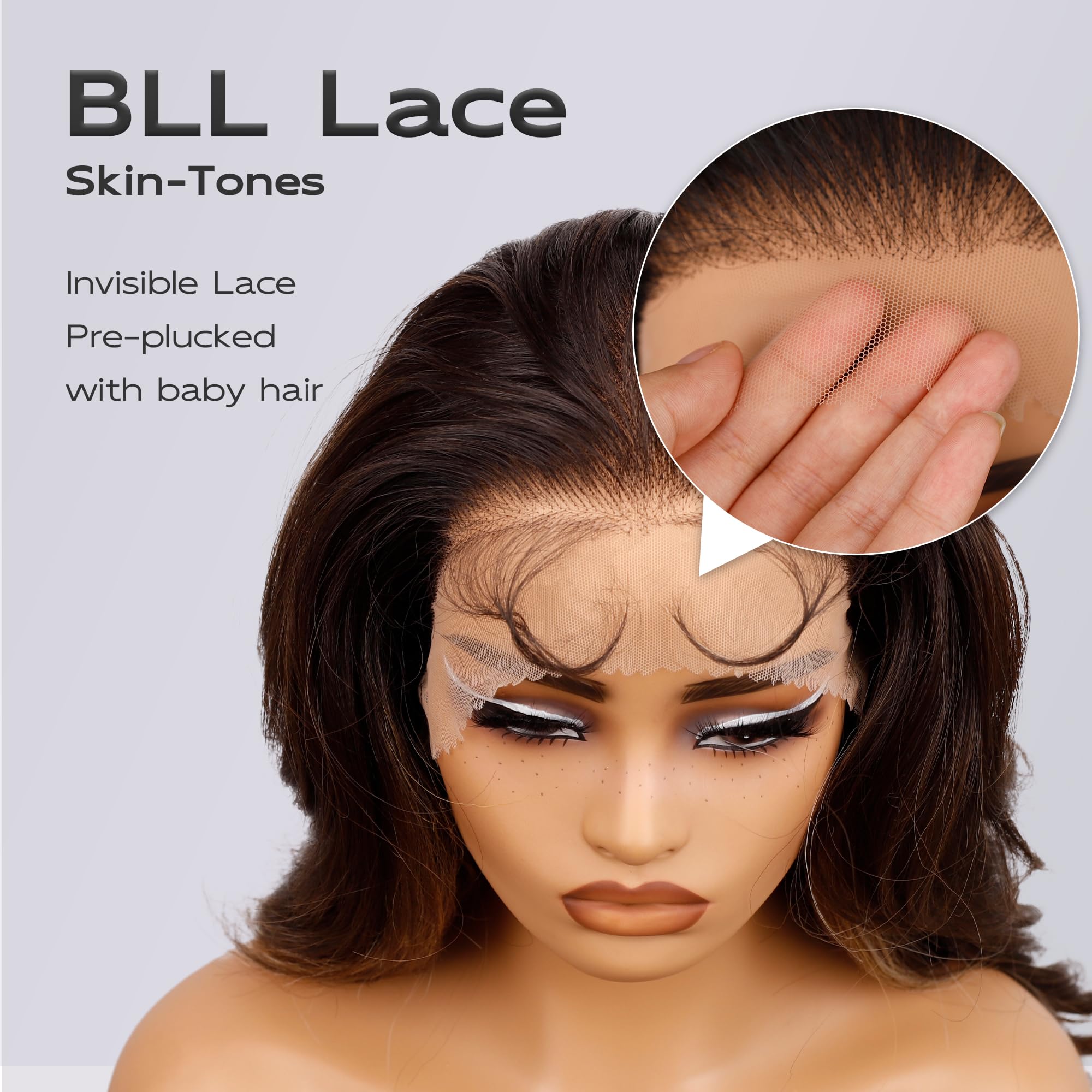 Amazon.com : BLL Synthetic Lace Front Wig, 13x6 Glueless HD  display picture 1