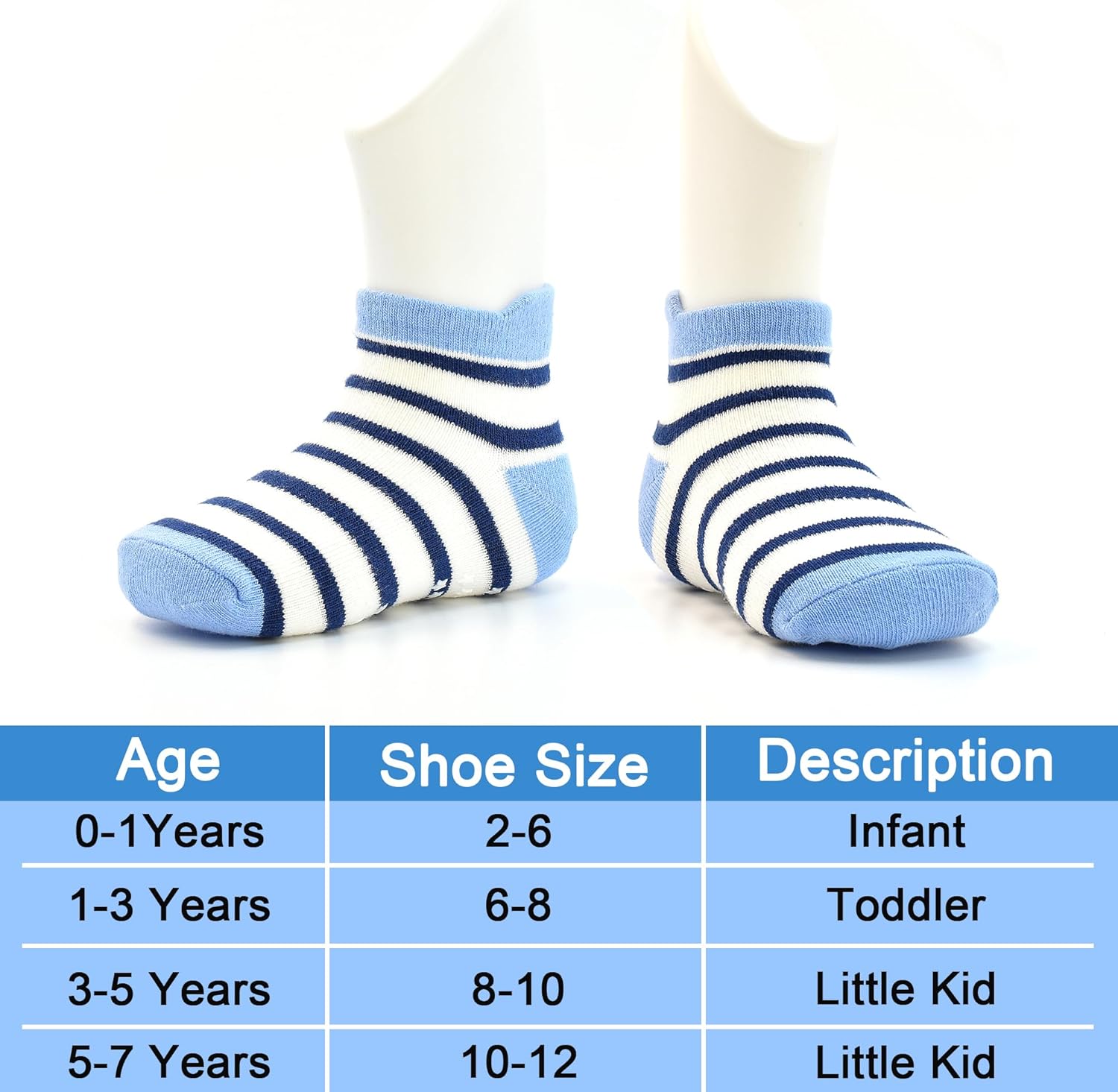 Tphon Toddler Baby Non Slip Ankle Socks with Grippers Kids Boys Girls Socks 12 Pairs for 0-7 Years Infant Children - Image 7
