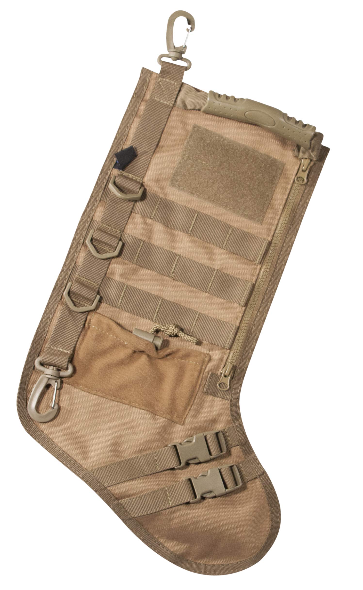LA Police Gear TCS3 Molle Elite Tactical Christmas Ultra Super Deluxe Patch Stocking-Coyote