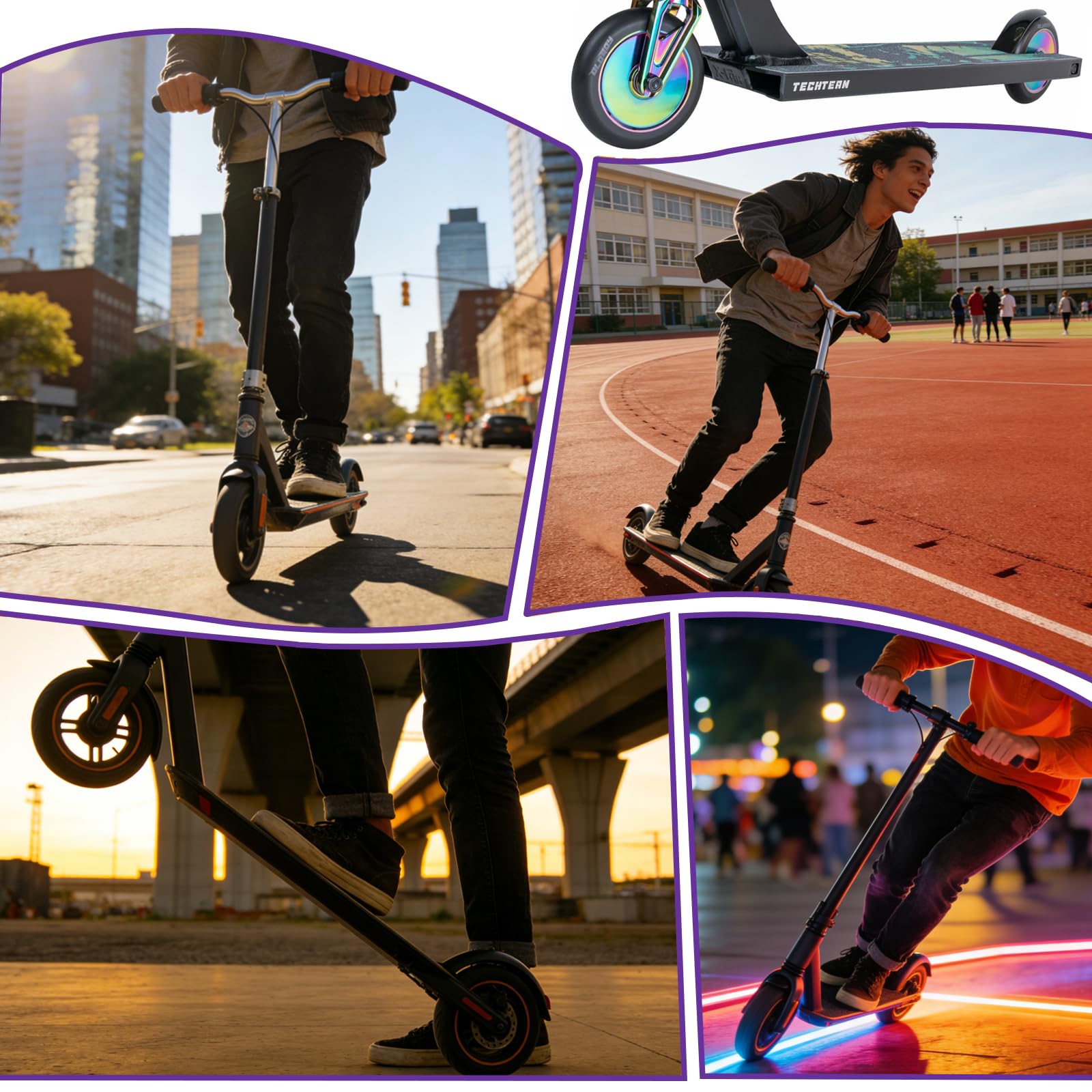 2 szt. kół do hulajnogi wyczynowej 100 mm, koła zapasowe Pro Stunt z łożyskami ABEC-9, kompatybilne z Razor, Apolloa, Cox Swain i większością hulajnóg freestyle