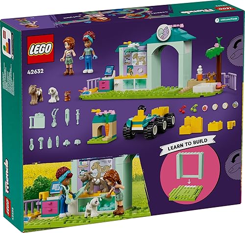 Miniatura 8 de LEGO Friends Farm Animal Clinic, Farm Set with Veterinarian Toy for Children from 4 Years, Includes 2 Figures and 3 Animals Including Goat and