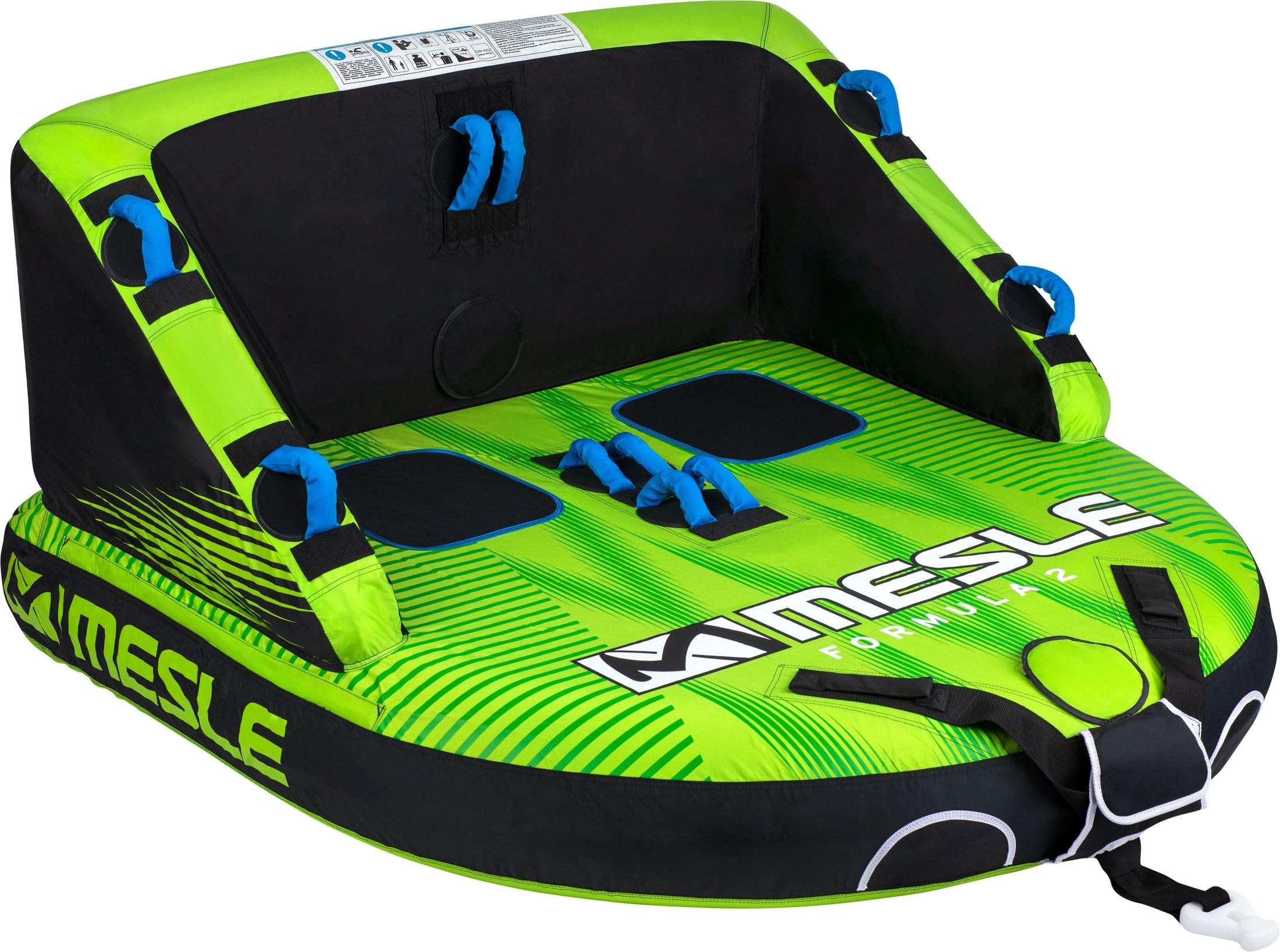 Mesle Funtube Formula aufblasbarer Wassersport Tube 2-4 Personen Towable Tube für Kinder Erwachsene Schleppring Boot Jetski