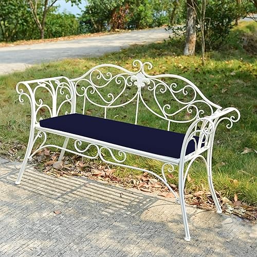 Miniatura 10 de Hruile Cojín de banco impermeable para silla, para interiores y exteriores, cojín de asiento para jardín, banco largo, muebles de patio, silla