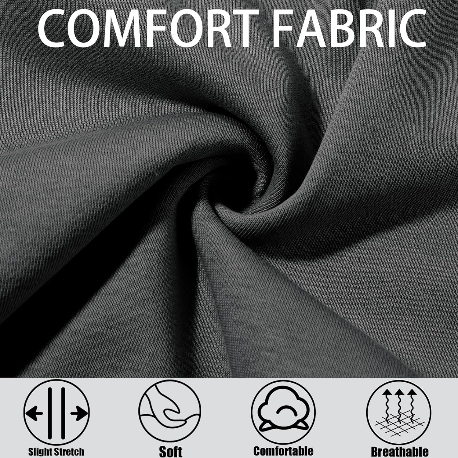 Men's Casual Shorts 7" Cotton Athletic Running Shorts Elastic Waist Drawstring Workout Sweat Shorts - Image 6