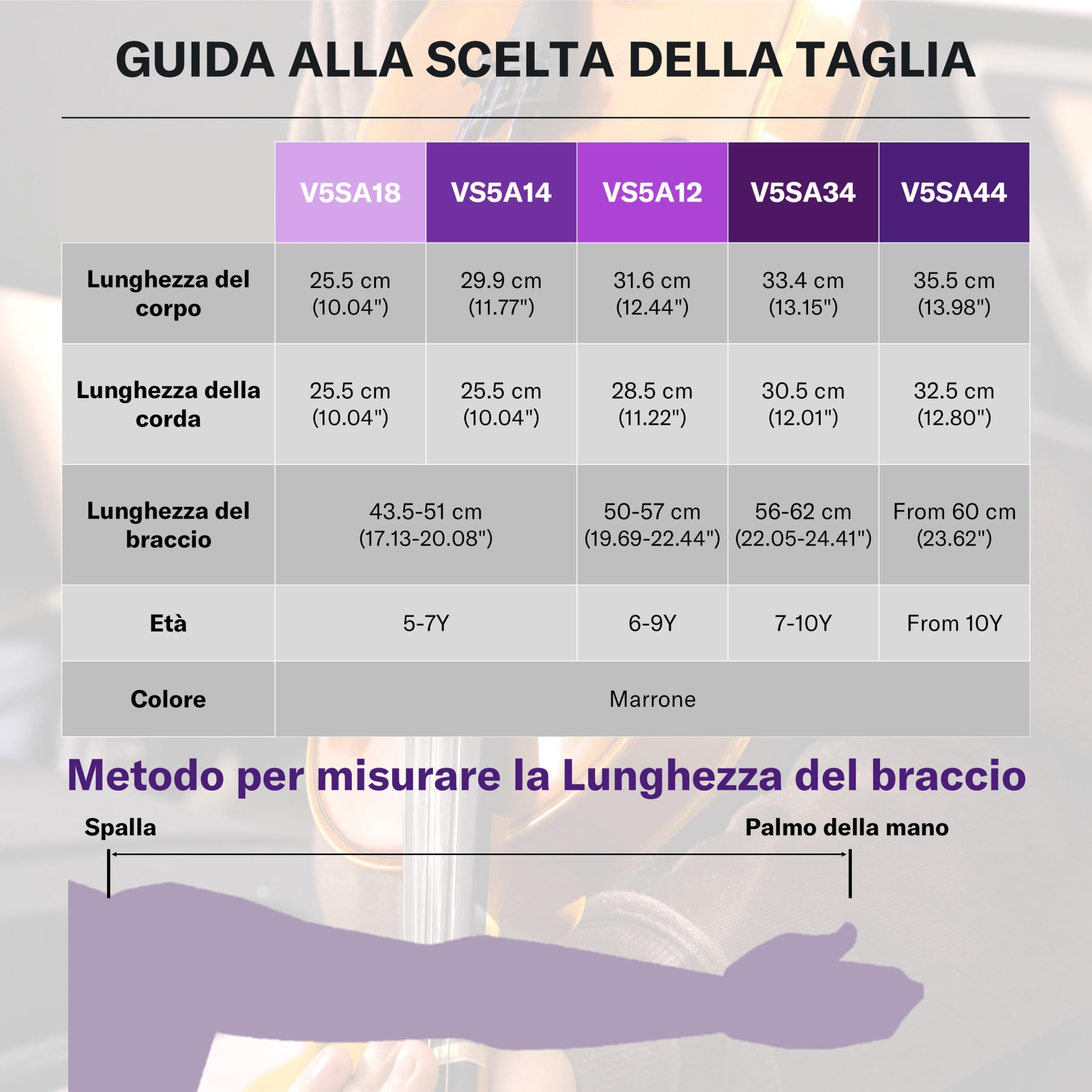 YAMAHA V5SA44 Set Violino Acustico – Misura 4/4, Violino Da Studio Artigianale con Top in Abete, Corpo in Acero, Componenti in Ebano e Tiracantini, Include Custodia, Arco e Pece – Marrone