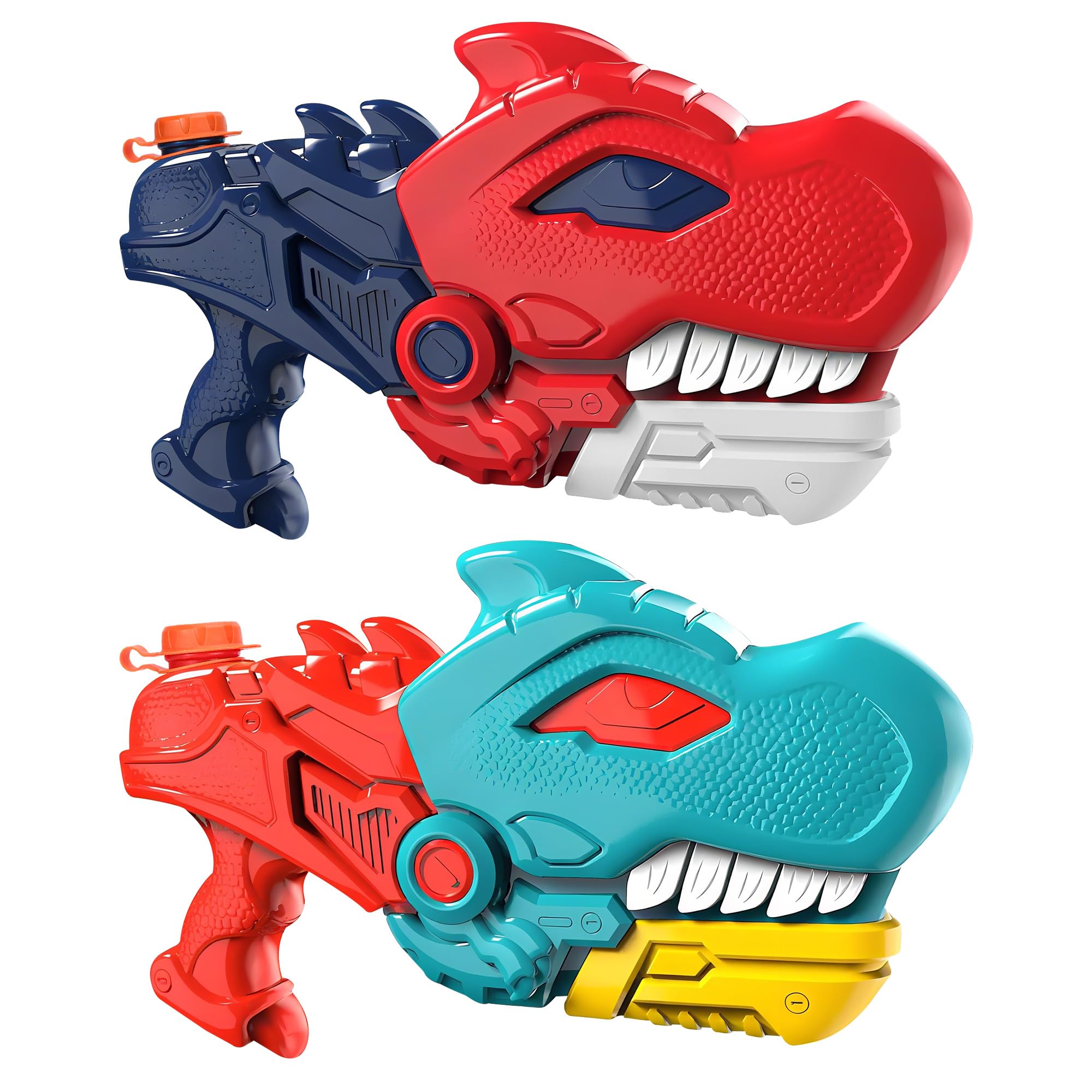 MICHIHOMIE Water Guns for Kids, 2 Pack Dinosaur Powerful Water Pistols 600ML Capacity, Water Blaster 33ft Long Range Squirt, Outdoor Swimming Pool Beach Water Fighting Water Guns Toys for Kids Adults