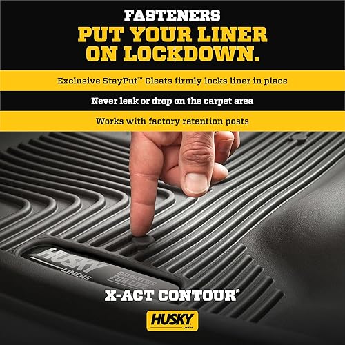 Miniatura 5 de Husky Liners - Alfombrillas de piso X-act Contour  Compatible con Honda Civic CoupeSedán 2016 - 2021, Civic Hatchback 2017 - 2021, Insight 19-21