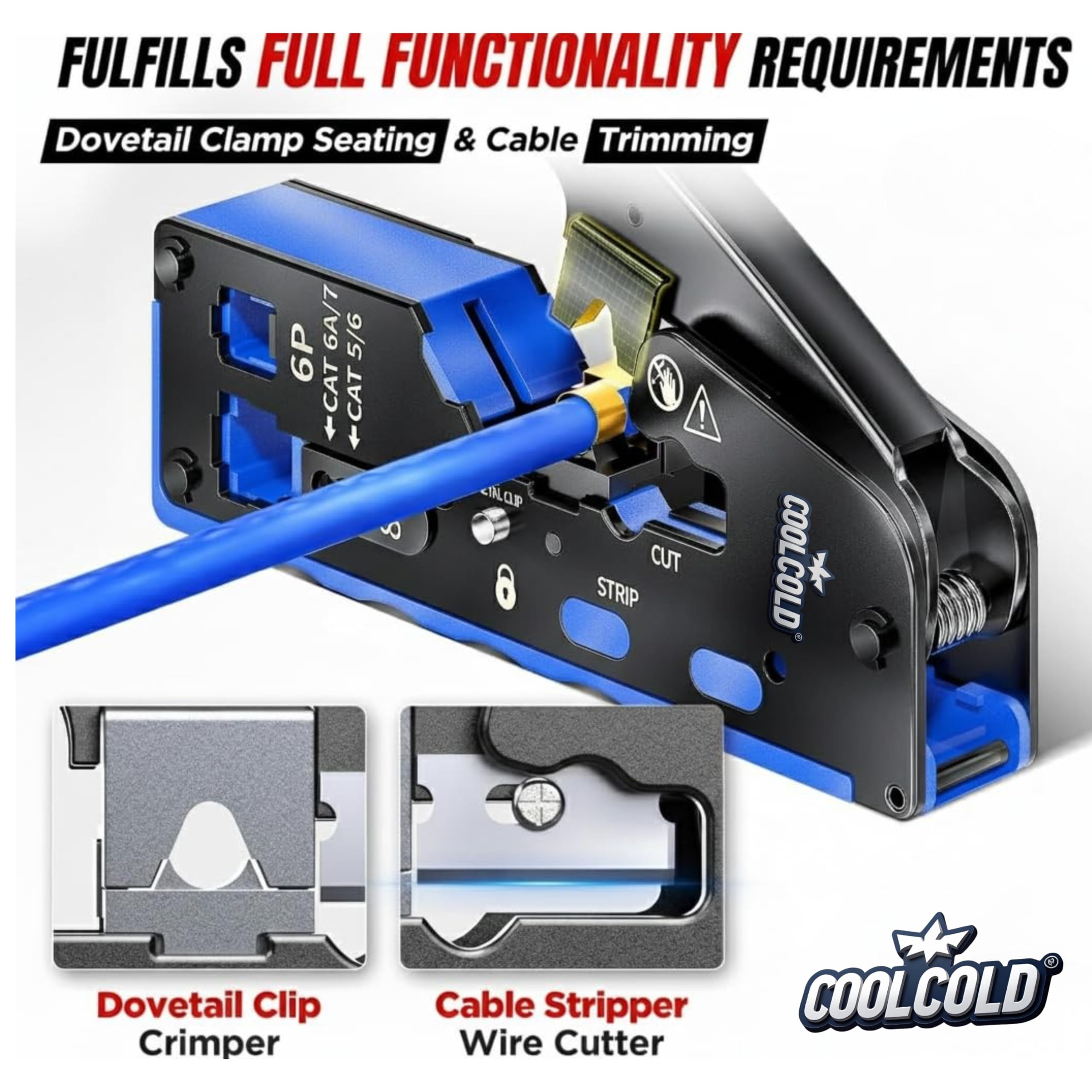 COOLCOLD Lan Tester | 4 In 1 Remote Cable Tester RJ45, RJ11, USB and BNC LAN Network Cable Cat5 Cat6 Wire Tester for UTP STP Telephone LAN Cables Tracker Detector Tool (Battery Included)