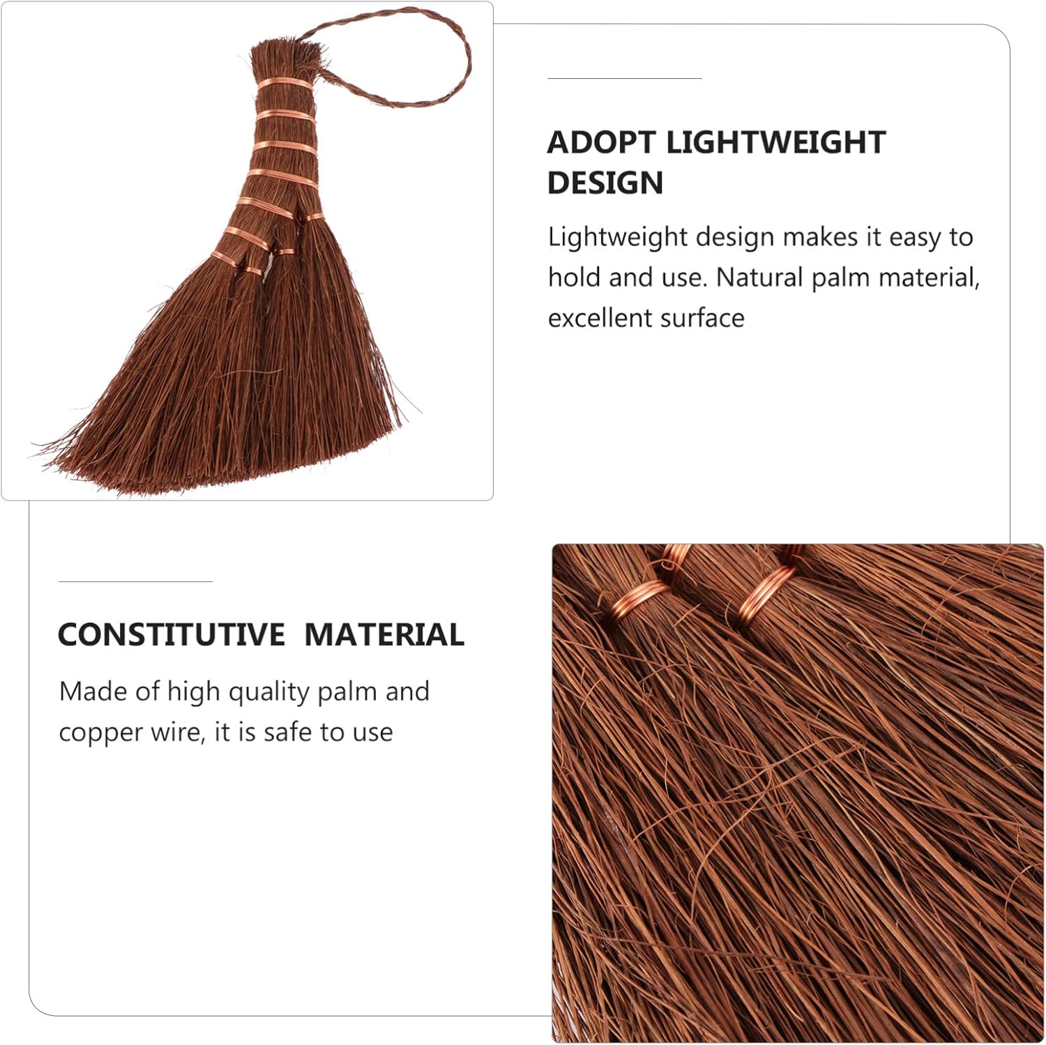 Cabilock Brooms Small Broom Natural Mini Broom Cleaning Duster Brush Heavy Duty Broom Desk Cleaning Brush Whisk Sweeping Hand Handle Broom for Home Furniture Car Light Brown Small Broom Rubber Broom : Health & Household