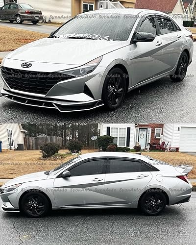 Miniatura 6 de Se adapta a Hyundai Elantra 3D ondulado estilo Mugen deflector de protección de lluvia 2021+